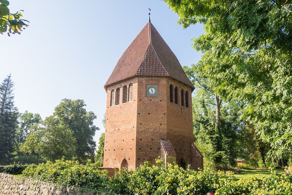 The bell tower of the former monastery. // &copy; Frank Burger