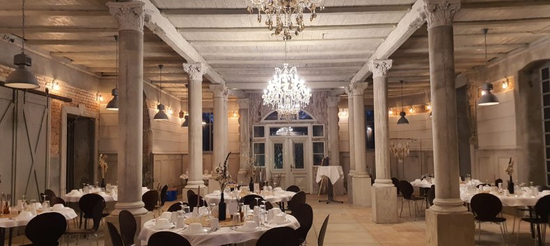 ...von innen jetzt ein Saal zum Feiern. // &copy; Gudrun Pru&szlig; 2024