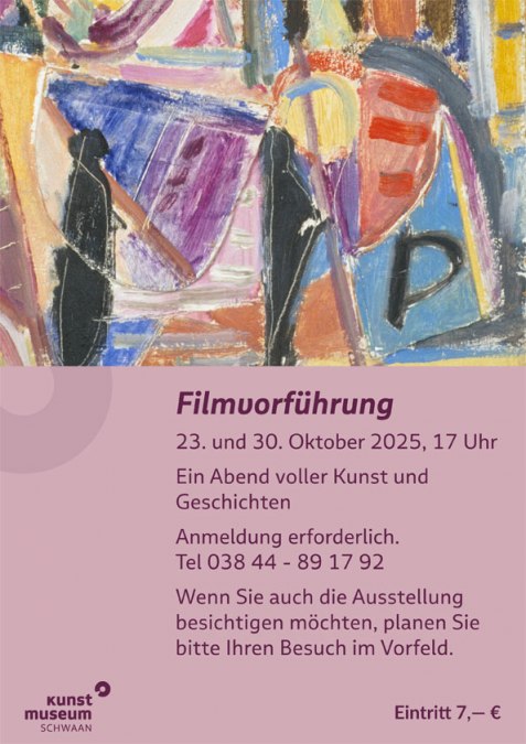 Plakat A4 - Zaproszenie na projekcję filmu, © Kunstmusem Schwaan