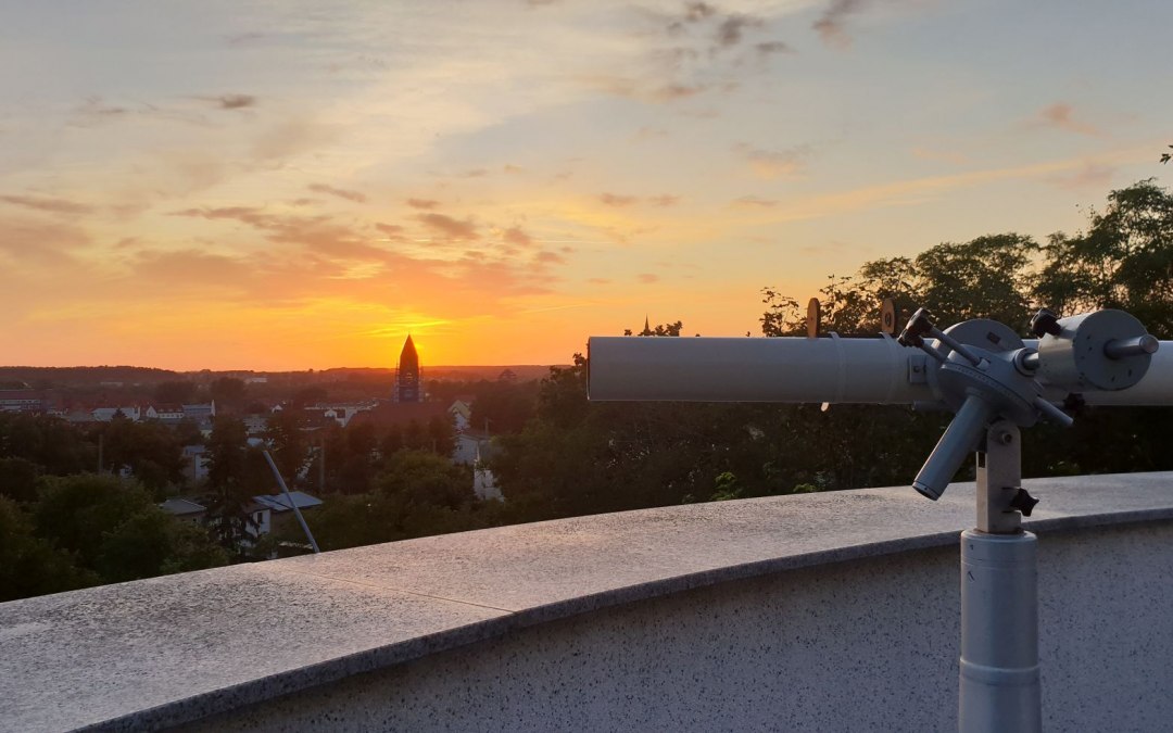 Widok z obserwatorium Demmin na Demmin wieczorem, © Hansestadt Demmin