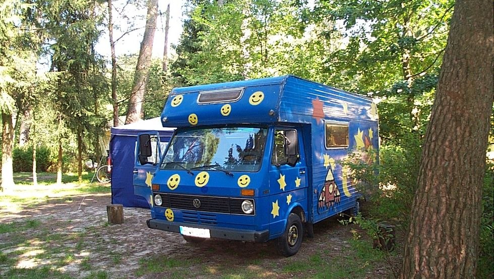 Grappige camper op de Schaalsee camping, © Schaalsee-Camp/Krebs