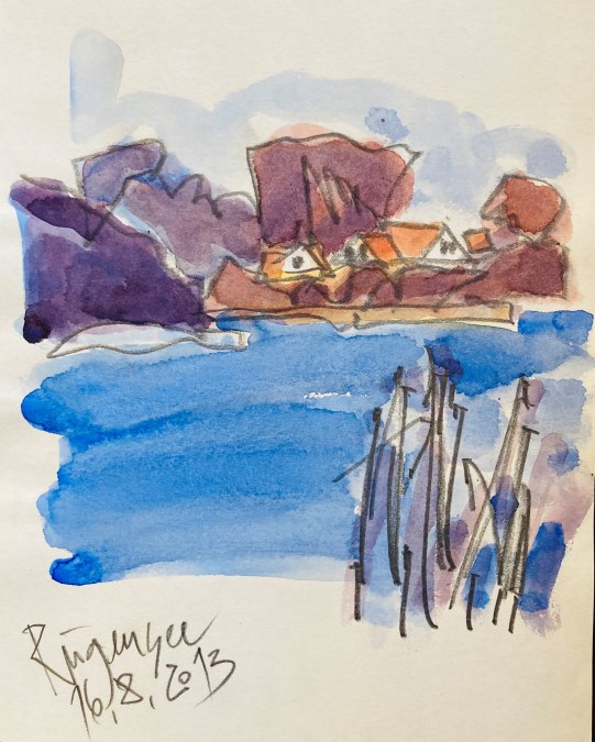 &copy; Gottreich Albrecht, R&uuml;gensee, 2013, Bleistift, Aquarell