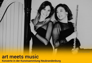 art meets music - Reham Fayed, flute / Rosa D&iacute;az Cot&aacute;n, harp // &copy; Kunstsammlung Neubrandenburg
