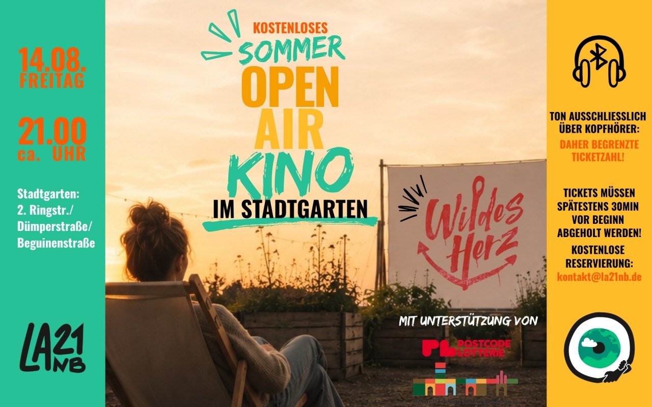 Open-Air Movie Theater Flyer // © Lokale Agenda 21 Neubrandenburg e.V. Open-Air Movie Theater Flyer // © Lokale Agenda 21 Neubrandenburg e.V.