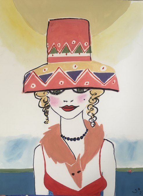 Woman with colorful hat, © Silke Julia Voss Woman with colorful hat, © Silke Julia Voss