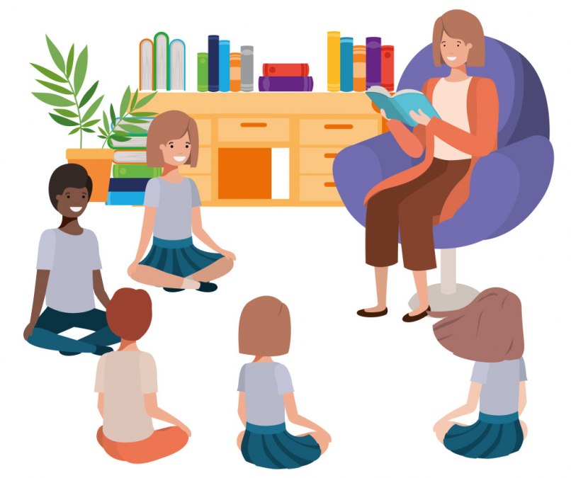 Reading aloud for children, © Designed by Freepik Reading aloud for children, © Designed by Freepik
