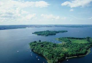 Kaninchenwerder Island - Aerial view, © Stadtmarketing Gesellschaft Schwerin