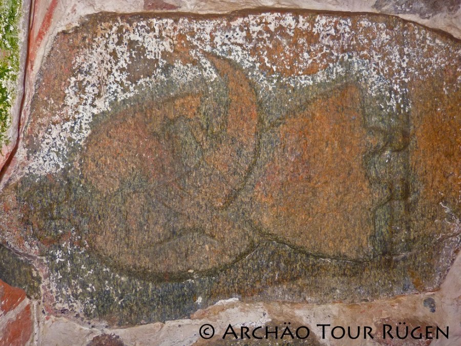 Svantevit stone in the church Altenkirchen, &copy; Arch&auml;o Tour R&uuml;gen