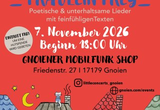Konzert Plakat für einen Abend mit Fräulein Frey in Gnoien // © Warbelstadt Gnoien Konzert Plakat für einen Abend mit Fräulein Frey in Gnoien // © Warbelstadt Gnoien