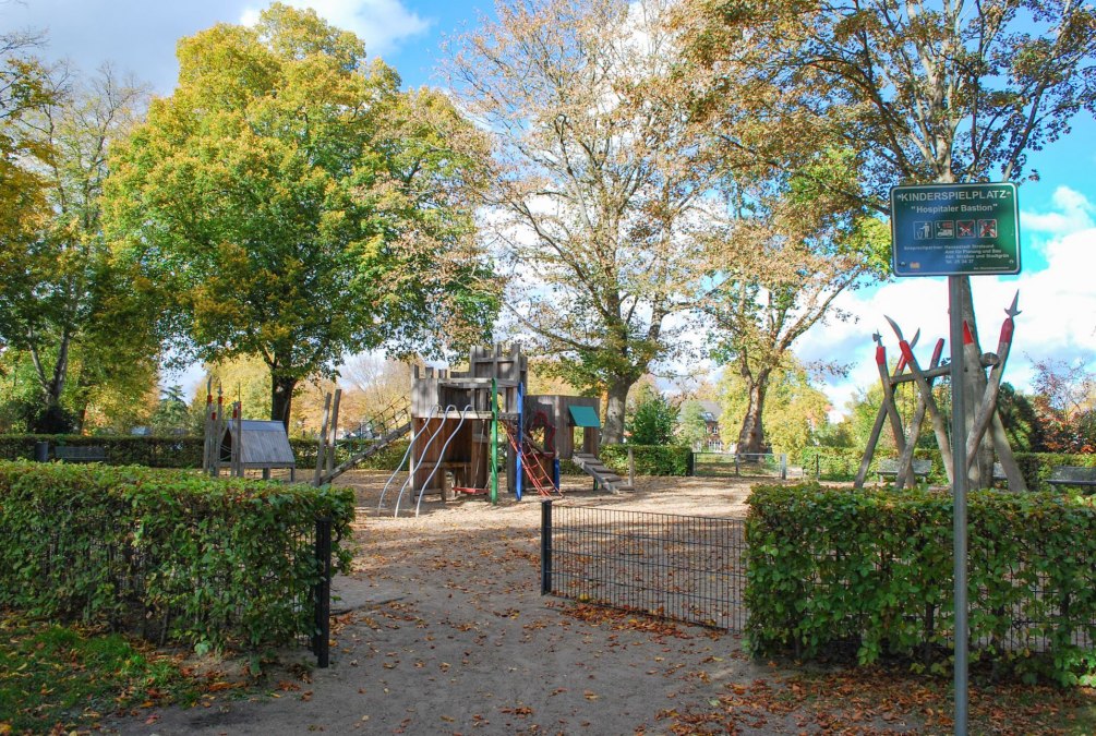 Playground Hospitalerbastion, © Tourismuszentrale Stralsund Playground Hospitalerbastion, © Tourismuszentrale Stralsund