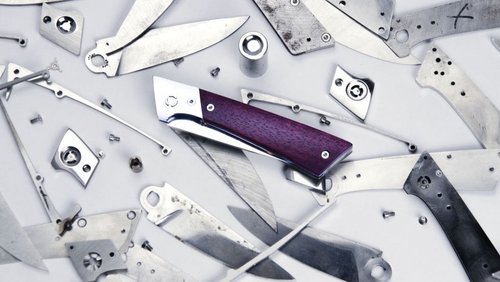 The individual parts of the "Central Lock", the special mechanism of the Facto folding knives., © Janos Freuschle The individual parts of the "Central Lock", the special mechanism of the Facto folding knives., © Janos Freuschle