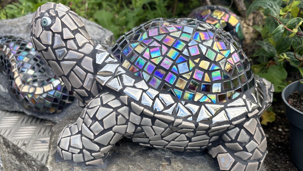 Schildkr&ouml;te mit Mosaiksteine und Beton&copy;Margarete Reimer, &copy; Margarete Reimer