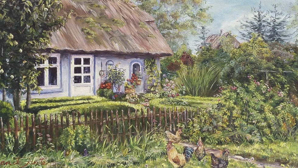 Dom kryty strzechą Guilitz na wyspie Uznam, © Domenik Jante