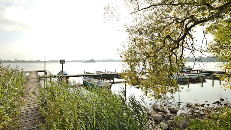 Zrelaksuj się w restauracji i ciesz się widokiem na wodę, © Fischhaus am Schaalsee