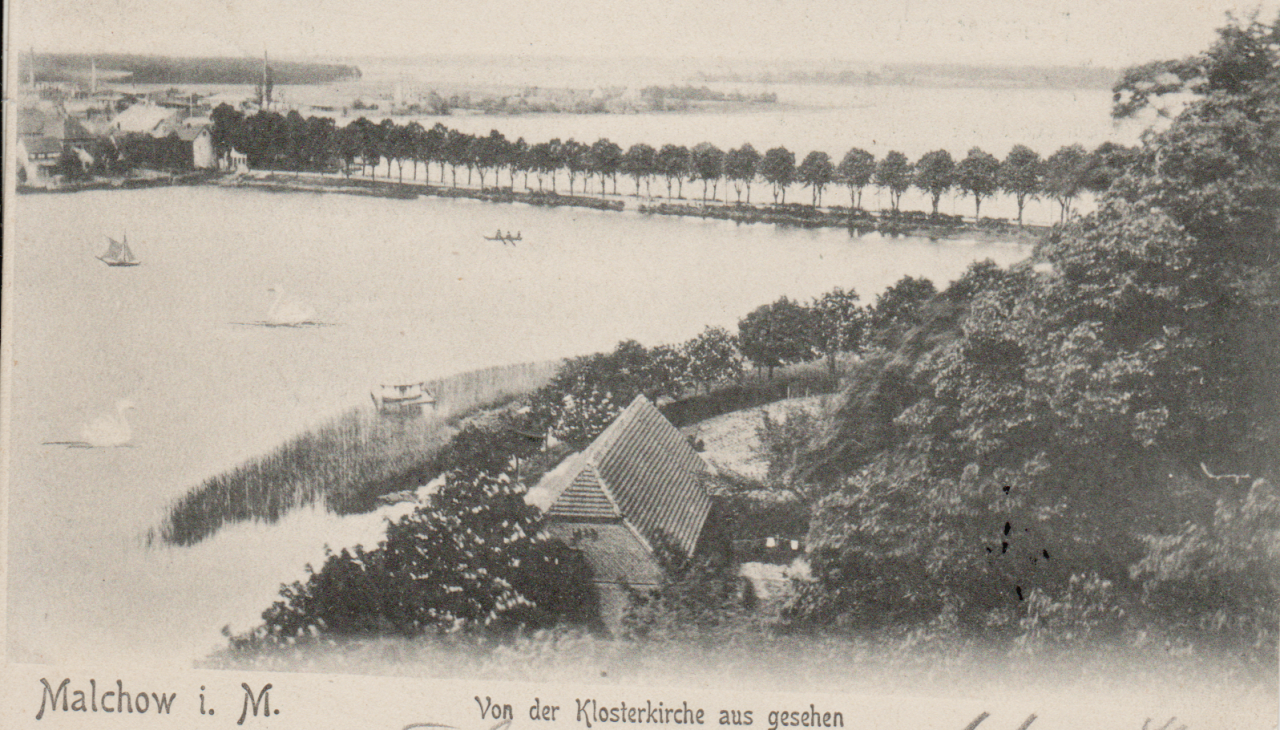 Zapora ziemna widziana z kościoła klasztornego, © Tourist-Information Malchow Zapora ziemna widziana z kościoła klasztornego, © Tourist-Information Malchow