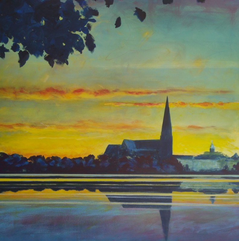 Kai Hoge-Dom zu Schwerin, acrylverf op doek, 80x80 cm. // &copy; Kai Hoge