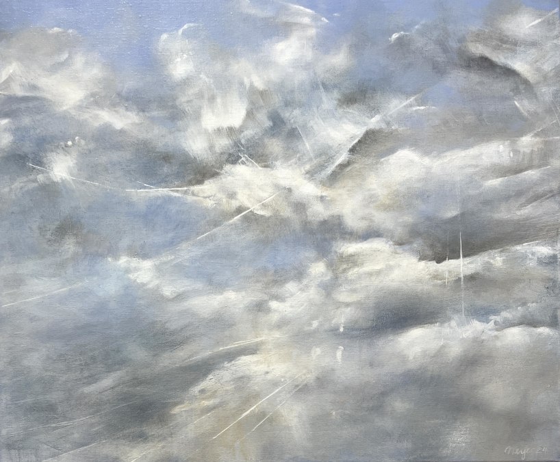 Wrześniowe niebo, akryl na płótnieAteliergalerie Weyer Wismar, © Anja Weyer