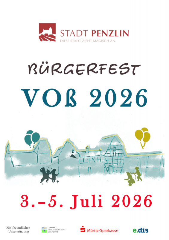 Flyer Front Side // © Stadt Penzlin Flyer Front Side // © Stadt Penzlin