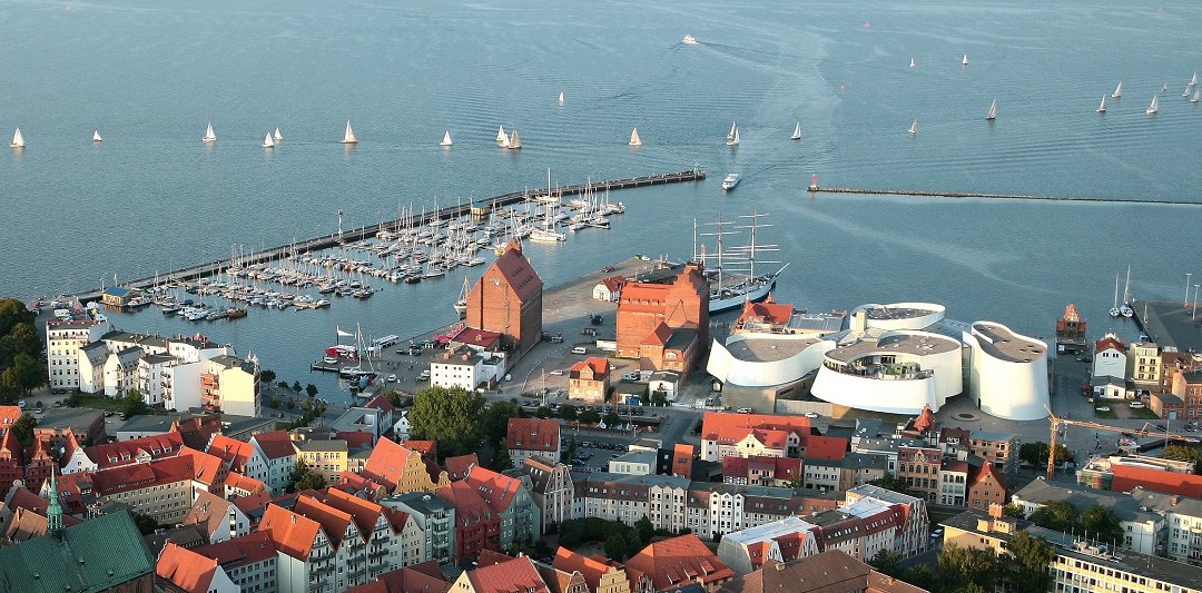 Uitzicht op het haveneiland van Stralsund, © TZ HST