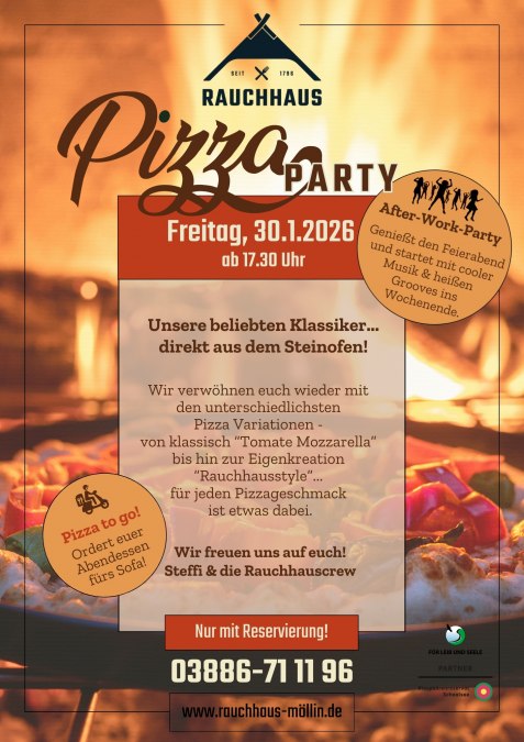 Pizza party at the Rauchhaus, &copy; Rauchhaus M&ouml;llin