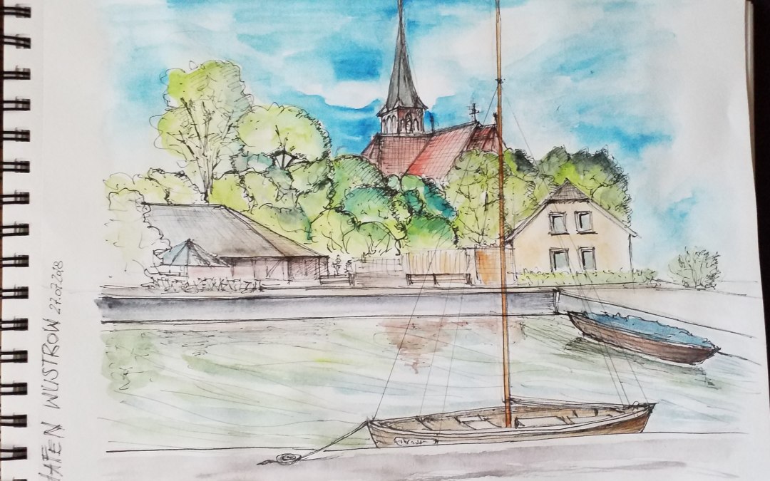 Sketch at the harbor, © Kerstin Müller
