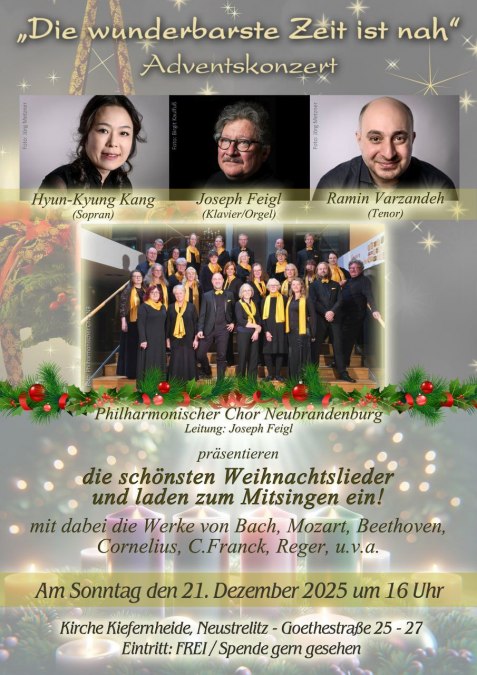 Plakat Die wunderbarste Zeit ist nah 21.12.2025, © Anke Pollex