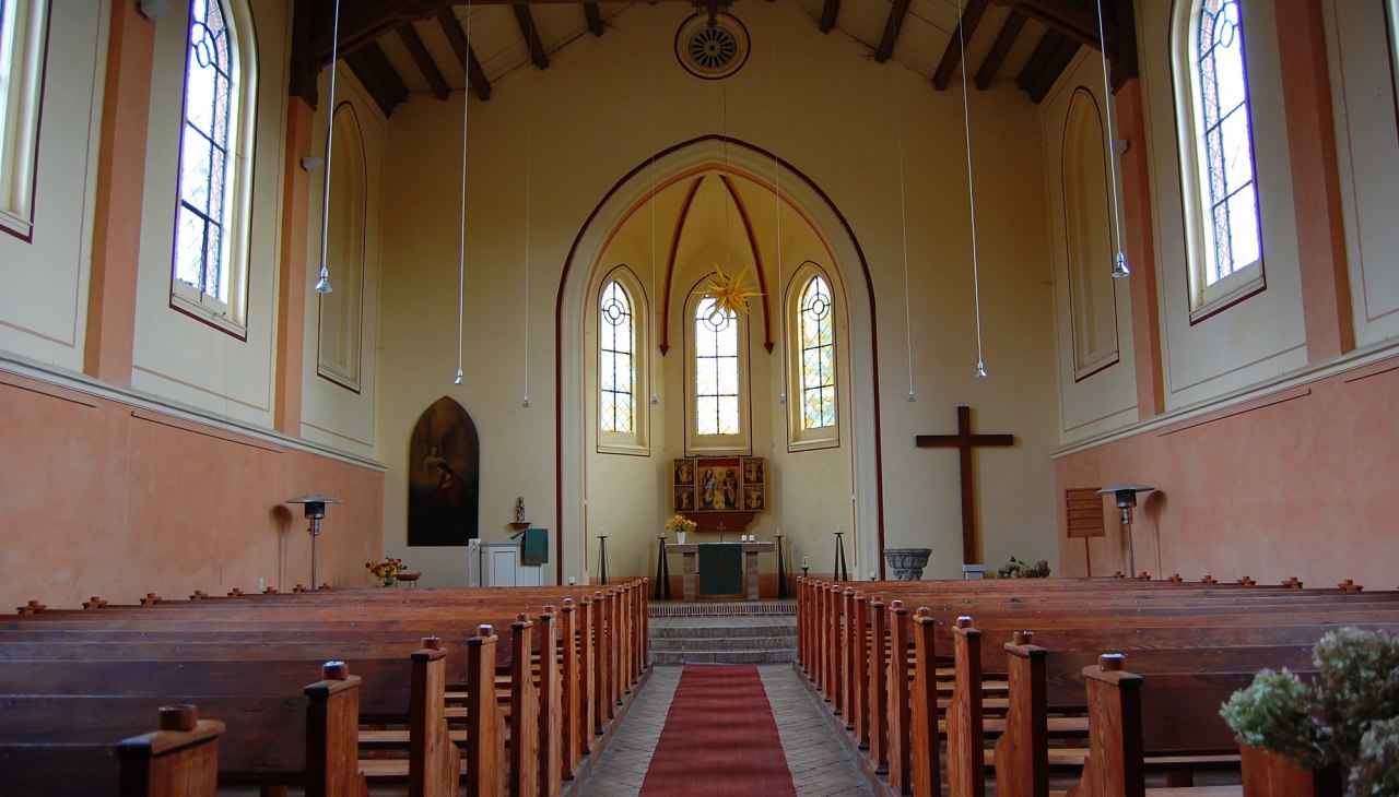 Zicht in de richting van het koor van de Plater kerk, © Foto: Karl-Georg Haustein