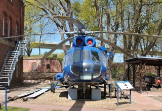 An original naval helicopter in the D&auml;nholm Naval Museum, branch of the STRALSUND MUSEUM // &copy; STRALSUND MUSEUM