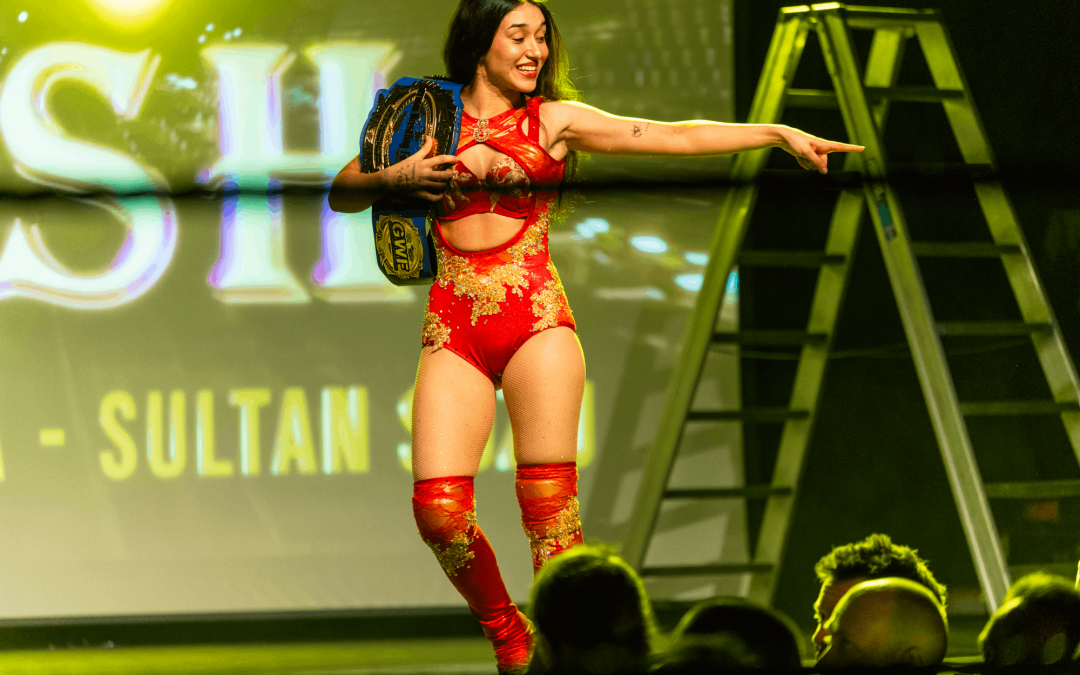 Wrestling champion with title, © GWF Wrestling