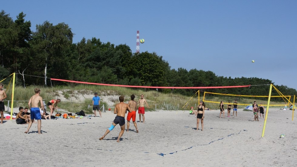 Vrijetijdsactiviteiten op het strand van de Baltische Zee, © Jugenddorf Wittow GmbH
