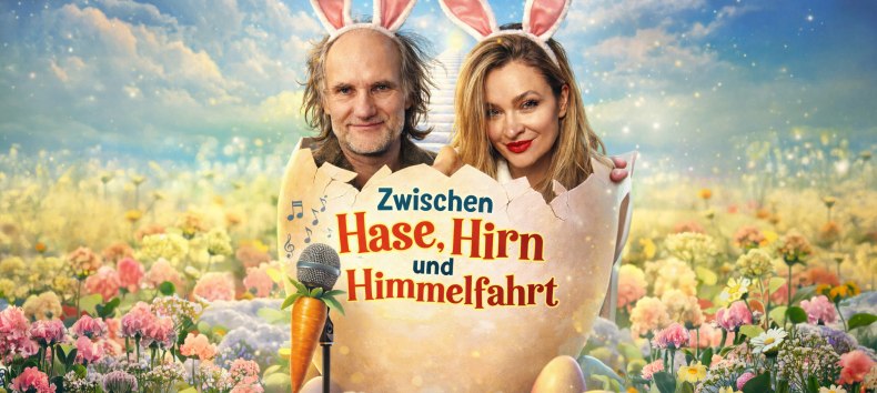 Bella Liere und Lutz Andres (Kabarett Obelisk Potsdam) &raquo;Zwischen Hase, Hirn und Himmelfahrt&laquo; // &copy; KI generiert