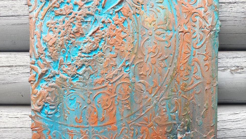 Strukturputz und Acryl auf Leinwand&copy;Caroline Reimers, &copy; Caroline Reimers