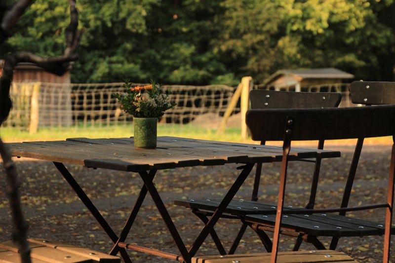 You will find peace and quiet during a rest or break in the forest caf&eacute; & beer garden Meyers Hausstelle in Rostock Heath, near Gelbensande., &copy; Waldcaf&eacute; & Biergarten Meyers Hausstelle