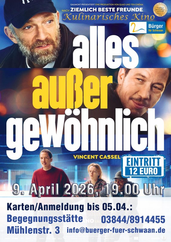 Poster Everything but ordinary 09042026 12 cm 300, &copy; B&uuml;rger f&uuml;r Schwaan e.V.