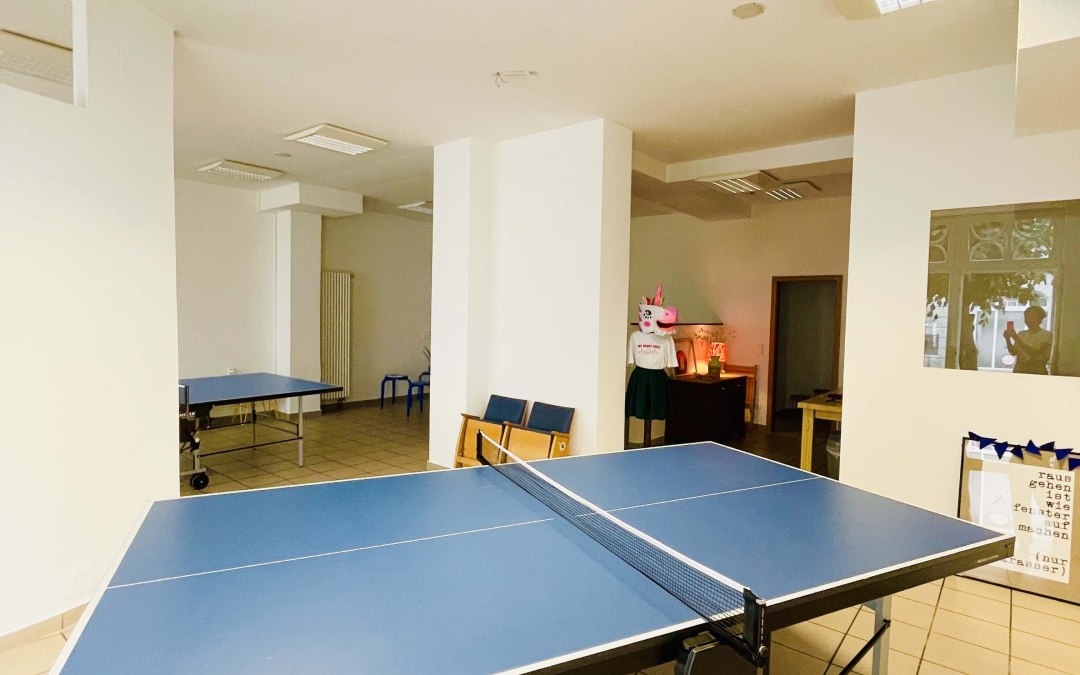 Table tennis tables in the Ping Pong Salon, © Katja Thiede