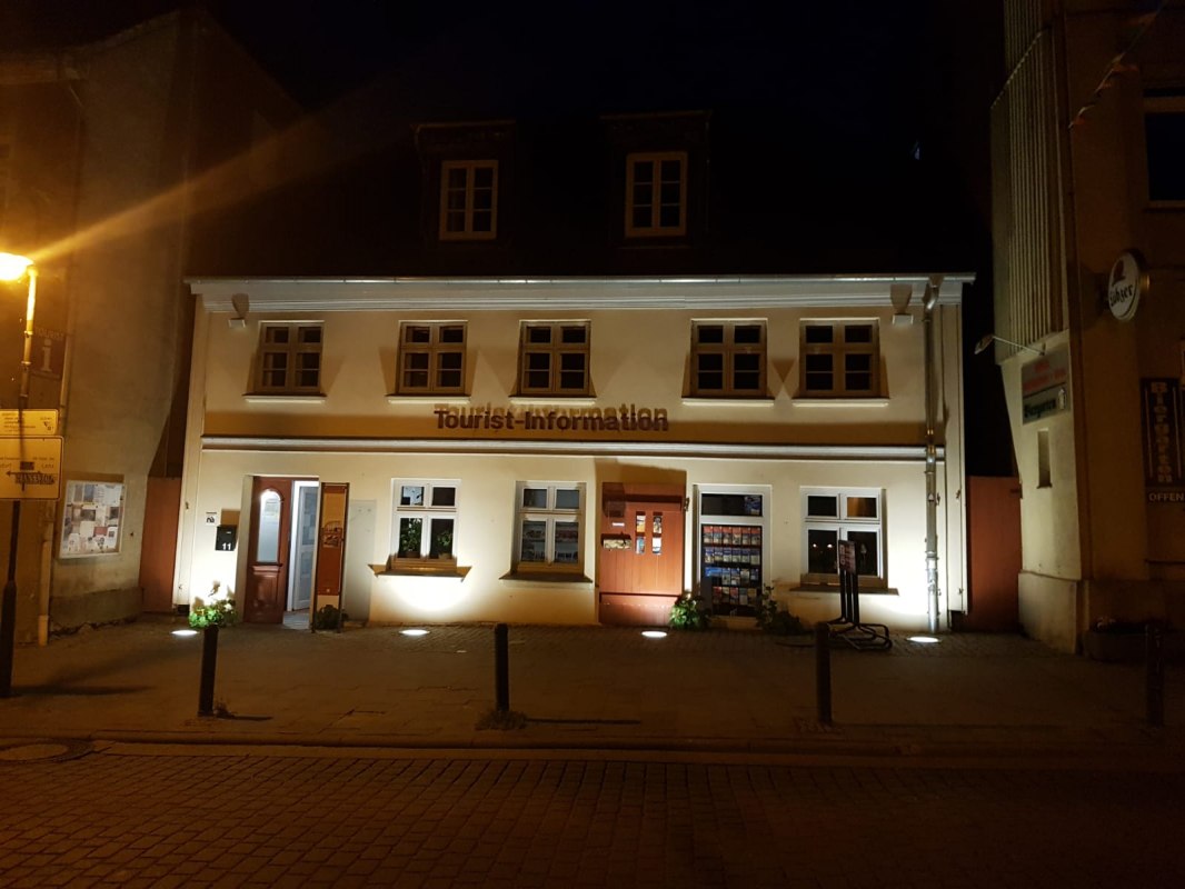 Tourist information at night, © Tourist-Information Malchow Tourist information at night, © Tourist-Information Malchow