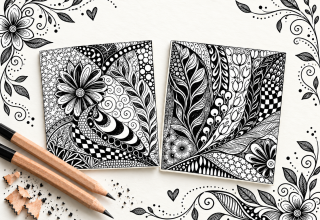 © Zentangle-Kunst mit Bleistiften.png © Zentangle-Kunst mit Bleistiften.png