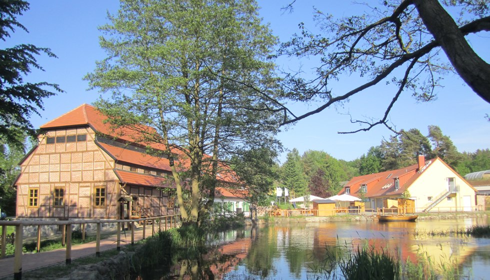 The mill ensemble: watermill, residential building, ballroom, &copy; Vincent Leifer