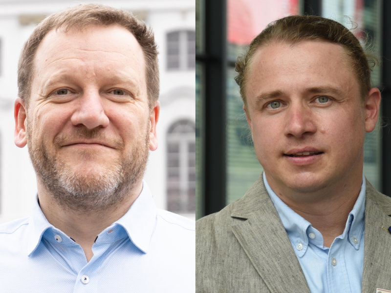 Porträt von Professor Dr. Jochen Müller (links) und Professor Dr. Christian Stecker (rechts) // © privat Porträt von Professor Dr. Jochen Müller (links) und Professor Dr. Christian Stecker (rechts) // © privat