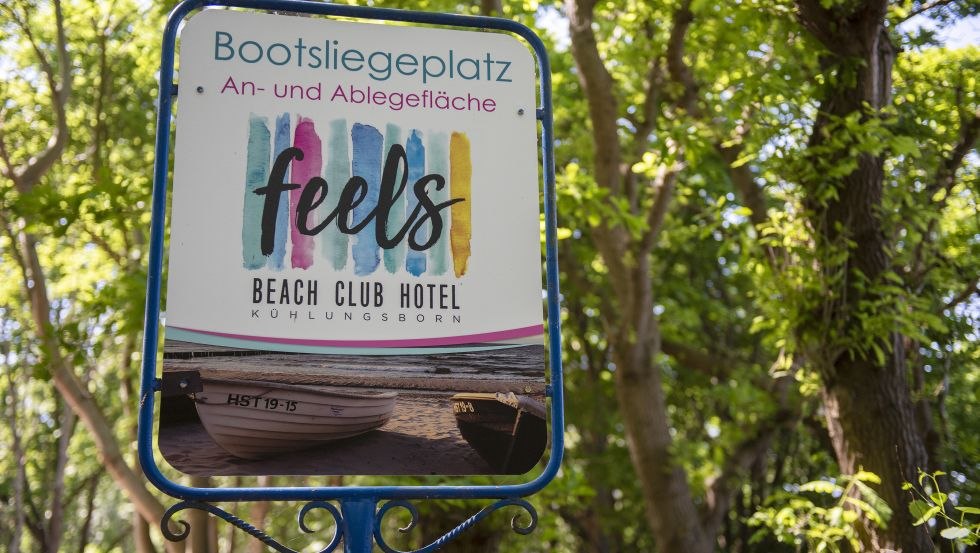 Bord voor bootligplaats in Kühlungsborn, © feels Beach Club Hotel Kühlungsborn