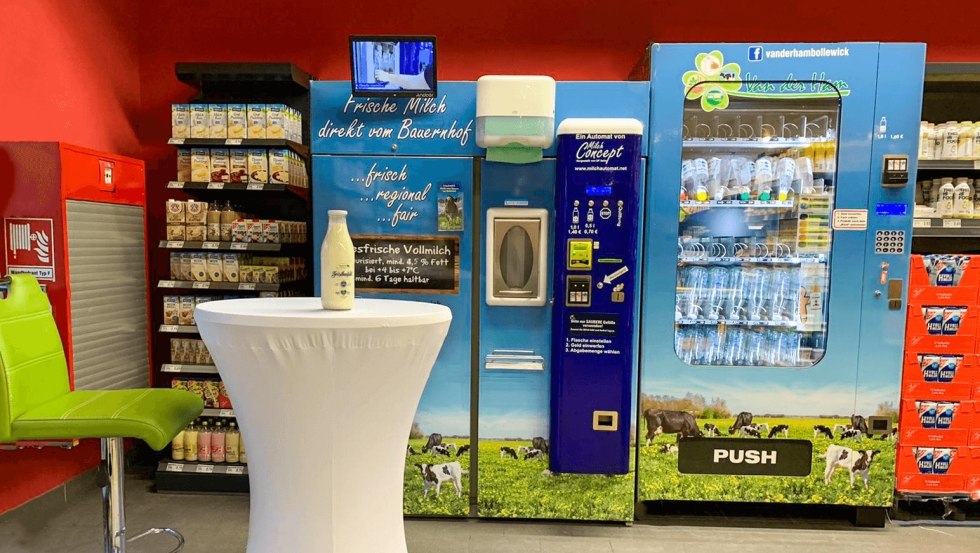 Melkautomaat EDEKA Wegner, © van der Ham Bollewick