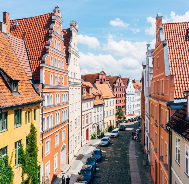 Wgląd w uliczki starego miasta w Rostocku // © MV-T/Gänsicke Wgląd w uliczki starego miasta w Rostocku // © MV-T/Gänsicke