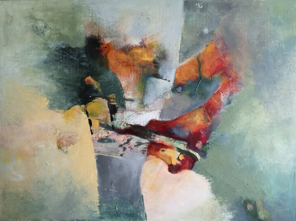 Nr 376, olej na papierze (druk) na drewnie, 60x80cm // © Sabine Stecker Nr 376, olej na papierze (druk) na drewnie, 60x80cm // © Sabine Stecker