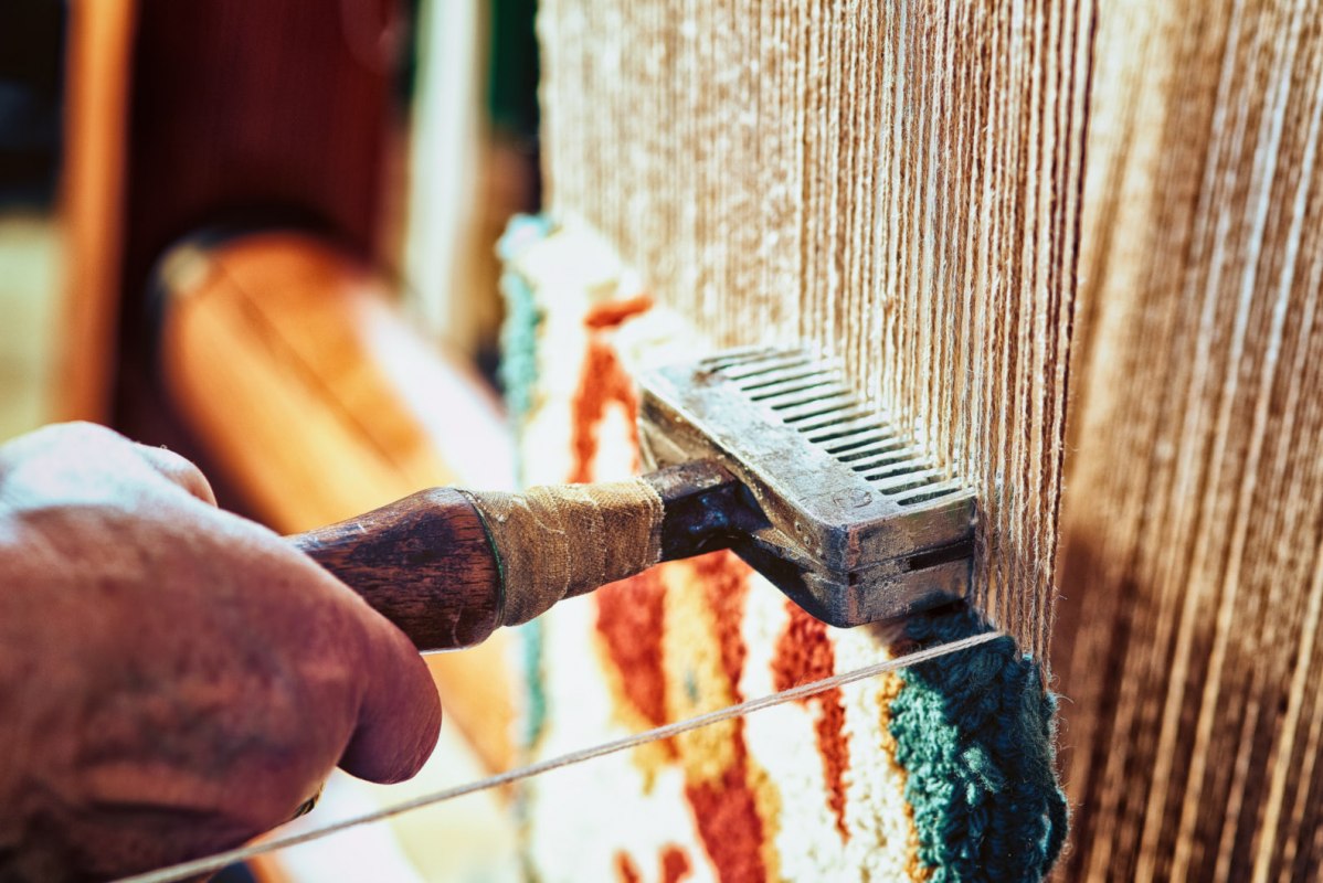 Knopen van Freest vissers tapijten, © TMV@pocha.de Knopen van Freest vissers tapijten, © TMV@pocha.de