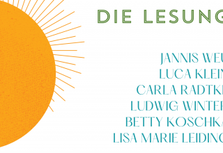 Sonne, titled "Writing Summer 2026," and the six participating authors // © LiteraturRat M-V Sonne, titled "Writing Summer 2026," and the six participating authors // © LiteraturRat M-V