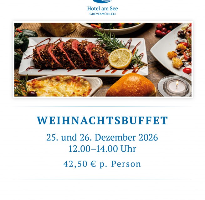 Festlich gedeckter Tisch mit traditionellen Weihnachtsgerichten, Salaten und süßen Leckereien, ansprechend arrangiert. // © spreepiraten® Festlich gedeckter Tisch mit traditionellen Weihnachtsgerichten, Salaten und süßen Leckereien, ansprechend arrangiert. // © spreepiraten®
