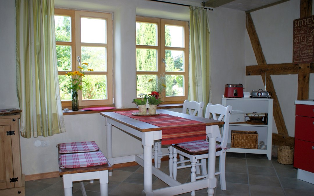Keuken van de vakantiewoning vakwerkhuis kelder, © Bernhard Pfitzner
