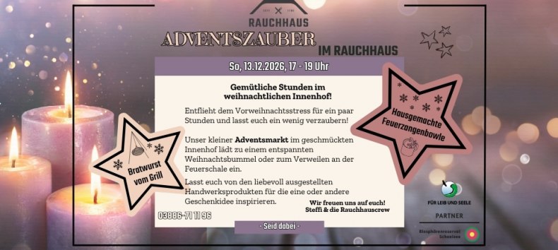 Adventszauber im Rauchhaus Möllin // © Rauchhaus Möllin Adventszauber im Rauchhaus Möllin // © Rauchhaus Möllin