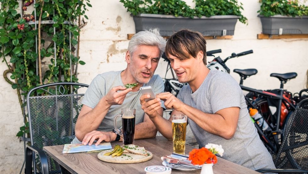 Przerwa rowerowa w browarze na Lohberg, © TMV, A. Süß Przerwa rowerowa w browarze na Lohberg, © TMV, A. Süß