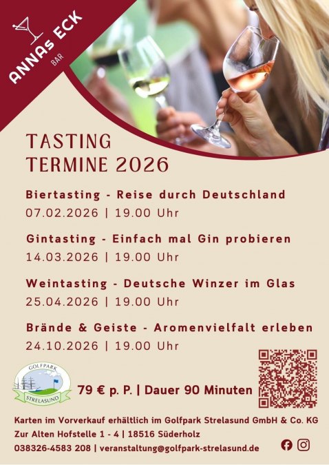 A6 Flyer Tasting 2026 (1), © Golfpark Strelasund